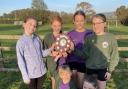 The Year 5/6 girls' cross-country team became East Devon Cross Country Champions