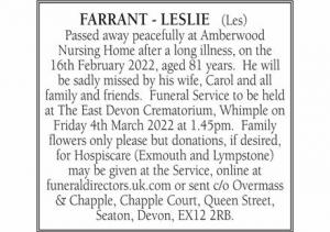 LESLIE (LES0 FARRANT