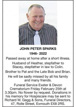 JOHN PETER SPARKS