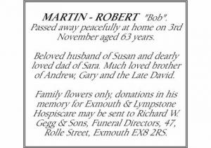 ROBERT 'BOB' MARTIN