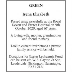 IRENA ELIZABETH GREEN