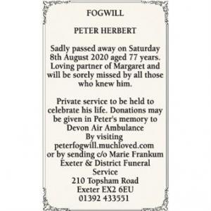 PETER HERBERT FOGWILL