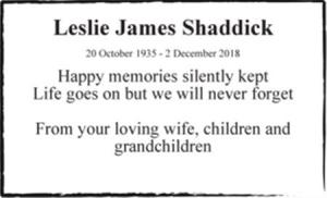 Leslie James Shaddick