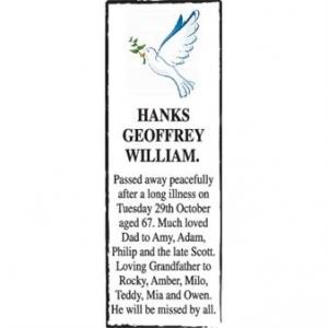 GEOFFREY WILLIAM HANKS