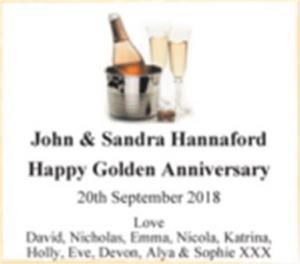 John & Sandra Hannaford