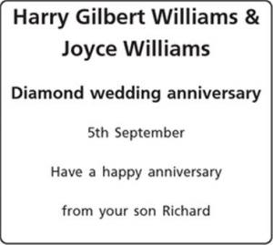 Harry Gilbert Williams - Joyce Williams