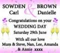 Carl Sowden and Danielle Brown