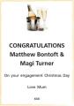 CONGRATULATIONS Matthew Bontoft - Magi Turner