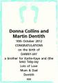 Donna Collins and Martin Dentith