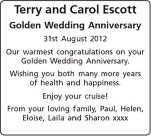 Terry and Carol Escott