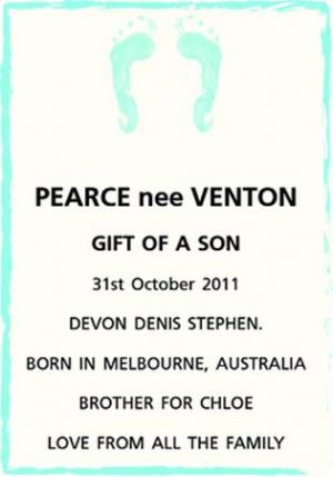 PEARCE nee VENTON