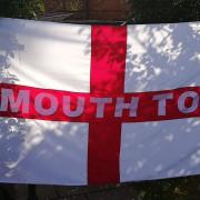 The Exmouth Town flag that can be seen at home and away games. Picture MARTIN COOK