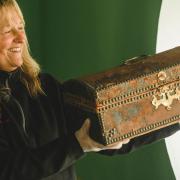 National Trust A La Ronde Devon - Three historically important travelling trunks which are believed to date from before 1796  have recently been away for conservation repair and have returned ready for display at A La Ronde nr Lympstone to help tell the