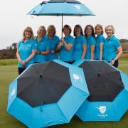 From left: Helen Chivers, Sue Harrison, Nina Hawkins, Sarah Jones, Team Captain Sue Burley, Sally Underwood, Jo Goldsworthy, Sue Loynes (missing – Jenny Dobel)