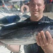 Kev Madeley with a Skipjack Tuna