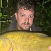 Saleem Ali with a 2lb 8oz Tench