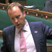 Heath Secretary Matt Hancock speaking in the House of Commons.