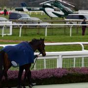 Jockey, Lorna Brooke who fell from Orchestrated is flown by air ambulance to Bristol for treatment. Taunton Racecourse, Taunton, Somerset, England - PHOTO: Phil Mingo/PPAUK