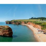 A view of Ladram Bay beach