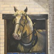 The horse mural at Exmouth Museum