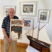 Ray Balkwill in his studio gallery in Exmouth.