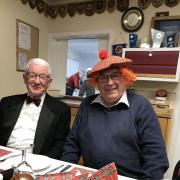 Burns Night at Madeira BC - MC Terry Dowrick and genuine Scot, Ian Munroe