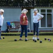 Outdoor bowls at Budleigh Salterton