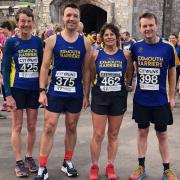 Jenny, Scott, Alison and Jon before the start of the Power Run