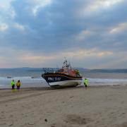 Exmouth RNLI all weather lifeboat was out.