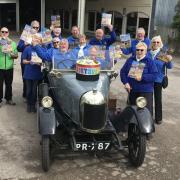 The vintage Morris Cowley at the calendar launch