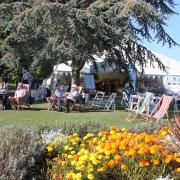 Outside Marquee for Budleigh Literary Festival