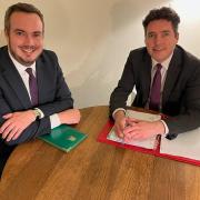 Simon Jupp MP meeting with the Rail Minister Huw Merriman MP.