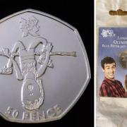 The rare Blue Peter 50p coin sold for £267 after attracting 43 bids on the online auction