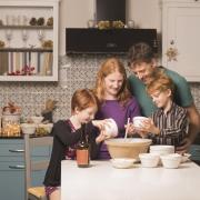 Evans Family making a Christmas pud