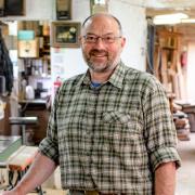 David Lloyd in his workshop