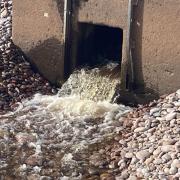 Storm overflow drain in Budleigh Salterton