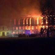 The fire at Poltimore House, Broadclyst