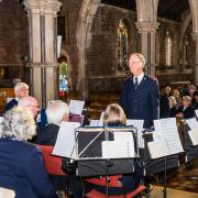 Salvation Army band concert at St Peter's Church, Budleigh Salterton