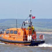 Exmouth RNLI All Weather Lifeboat 13-03 R and J Welburn on exercise 2019John Thorogood Exmouth RNLI's all-weather lifeboat R & J Welburn