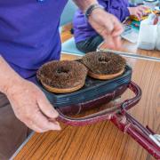 Exmouth Repair Cafe working on the old hoover polisher