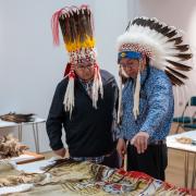 The ceremonial headdress has been displayed at the Royal Albert Memorial Museum in Exeter since 1920.