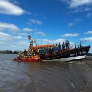 The training exercise taking place before volunteers were diverted to the rescue