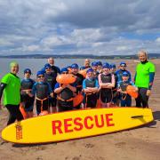 In action: Pupils being taught sea survival skills are already making progress