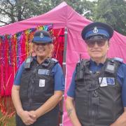 Exmouth police community support officers Karen Capey and Colin Balch