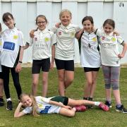 Under-11 girls at Budleigh Salterton Cricket Club