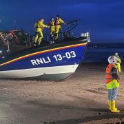 Exmouth all-weather lifeboat on Thursday night