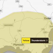 A map from the Met Office showing the area covered by the warning