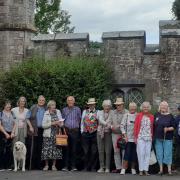 Group photo in the courtyard at Powderham