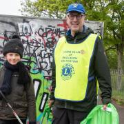 Thomas, 'Young Leader in Service', with Lion Richard Allen