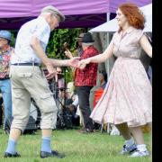 Hat Trick Jazz Band got people dancing at the Pavilion Gardens